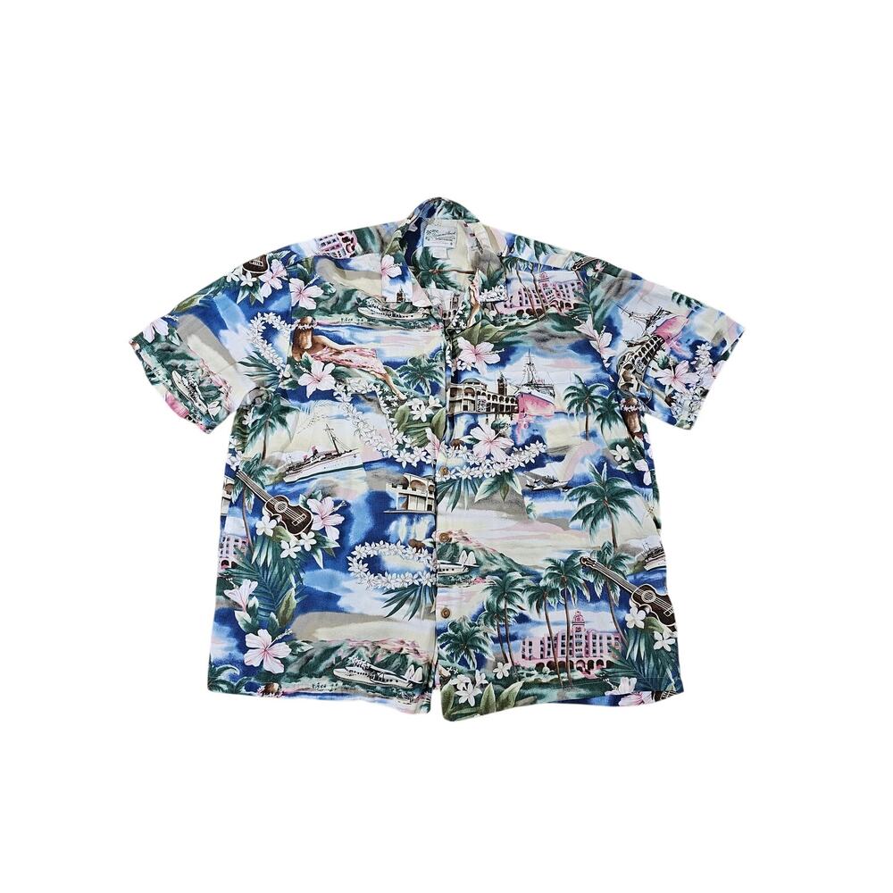 Diamondhead Sportswear Hawaiian Rayon Shirt Sz XL 1980s